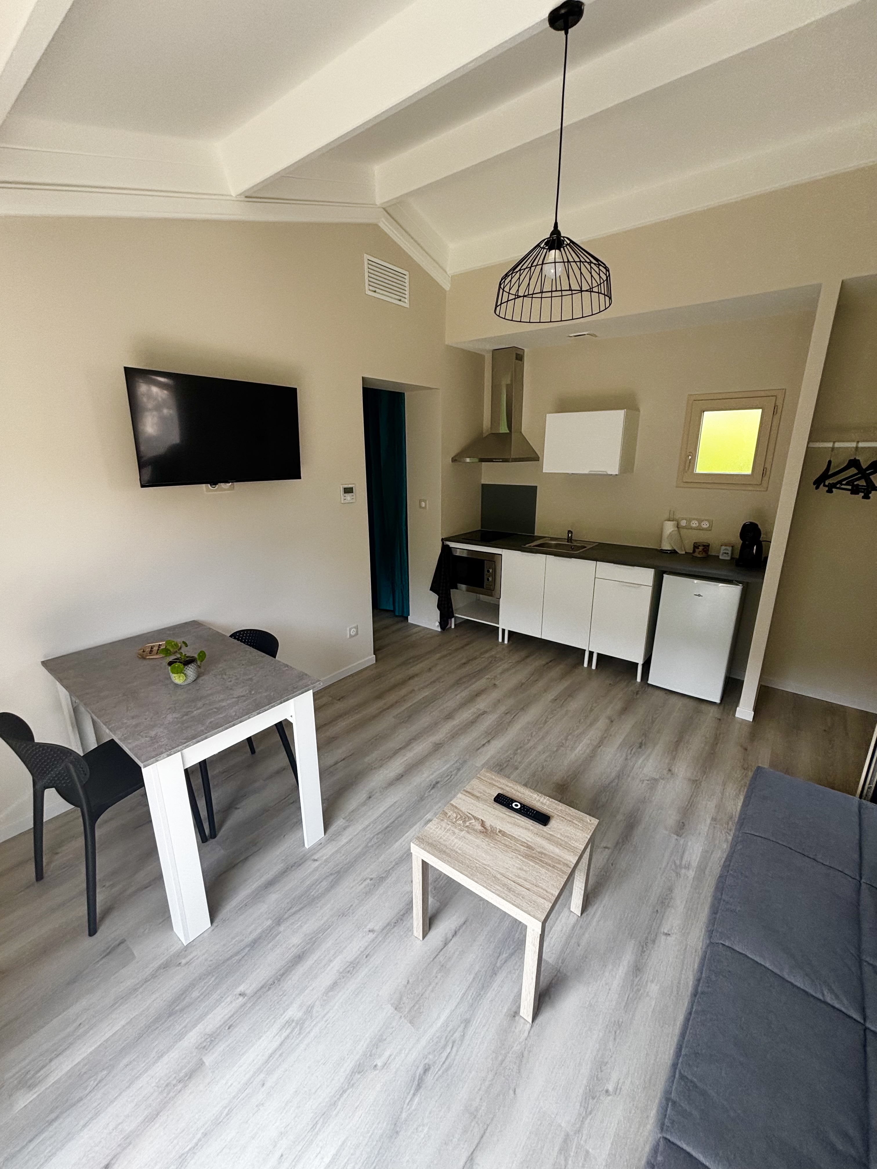 Chalet espace salon kichenette