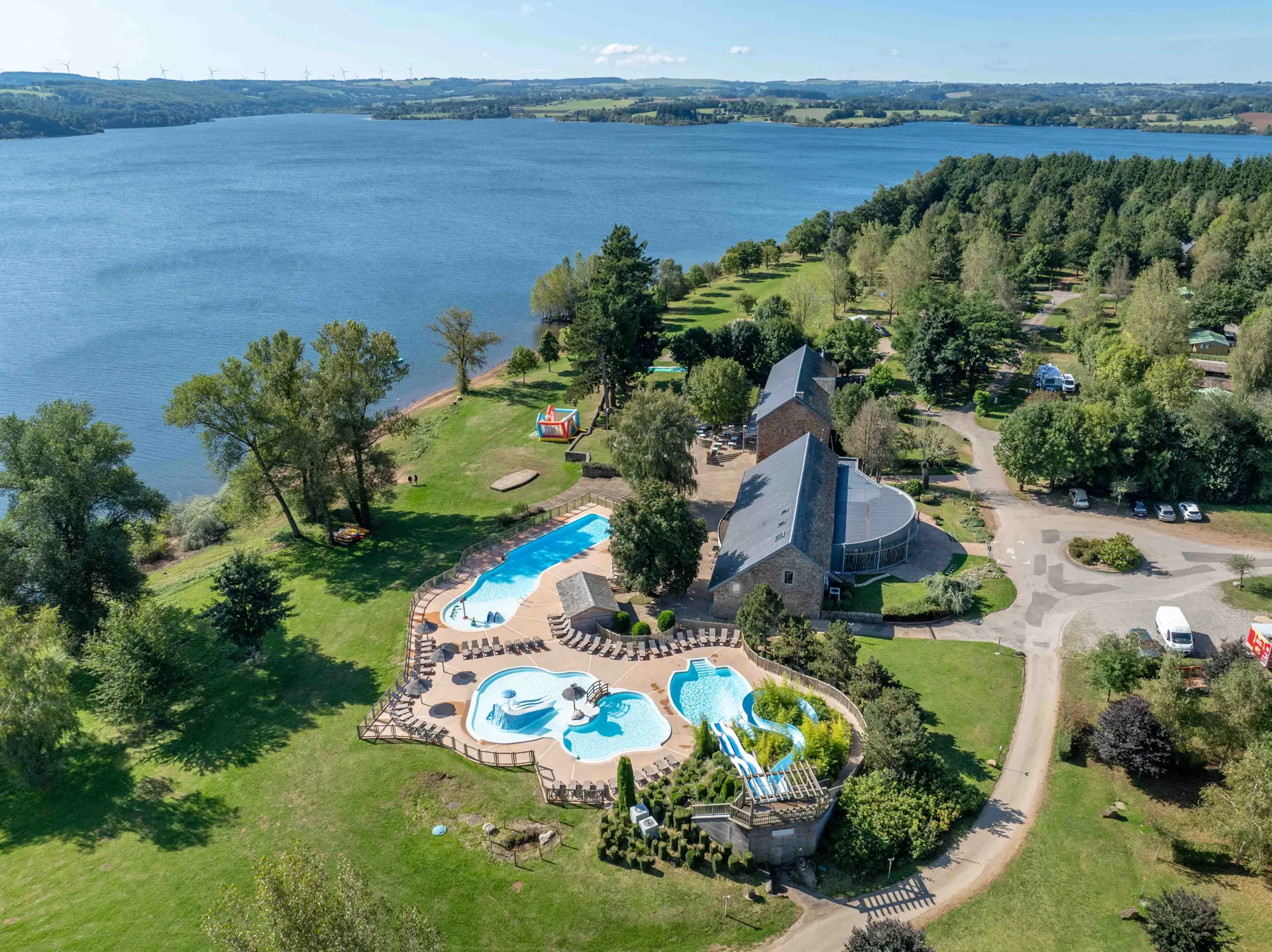 Vue aérienne du Camping Le Caussanel