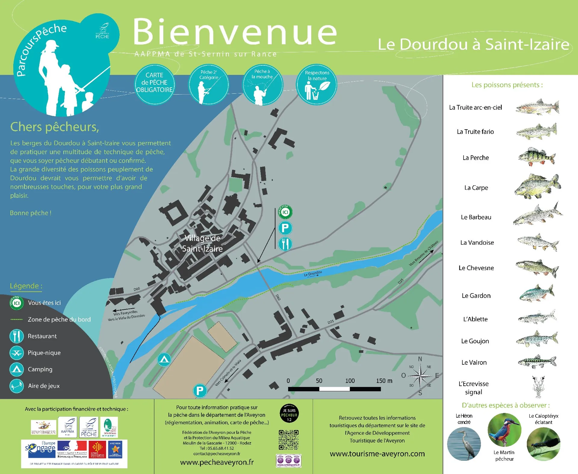 Pêche sur les berges du Dourdou