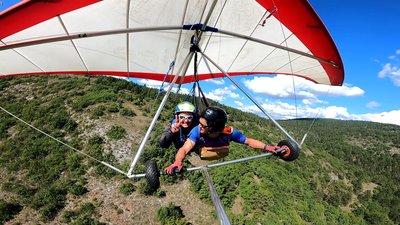 Baptême deltaplane la poucho Millau