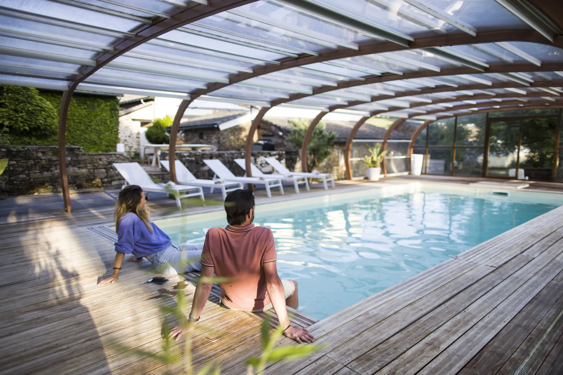 Espace extérieur : piscine chauffée