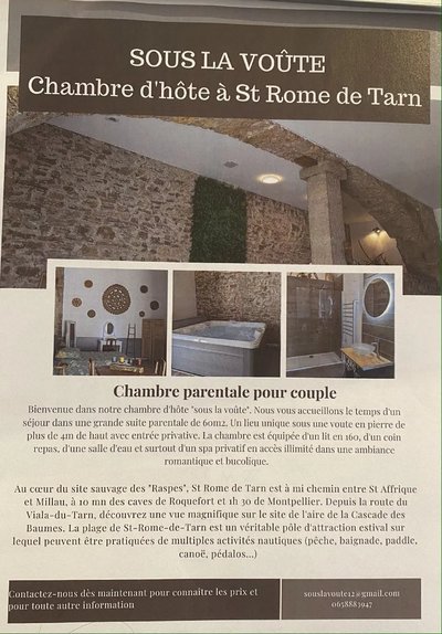 Chambre d'hôte "Sous la voûte"