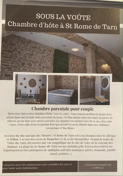 Chambre d'hôte "Sous la voûte"