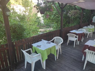 Terrasse du restaurant Entre Terre et Mer
