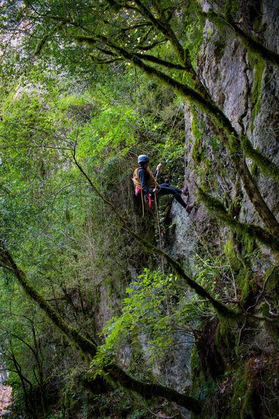 Descente de ravine en rappels