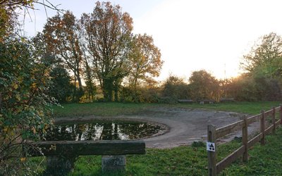 En bordure de route, une lavogne