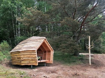 La cabane de l'aire d'éco-bivouac