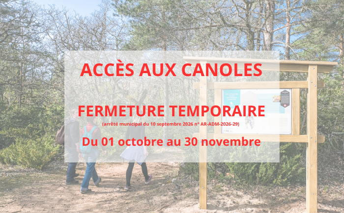 Fermeture annuelle des canoles