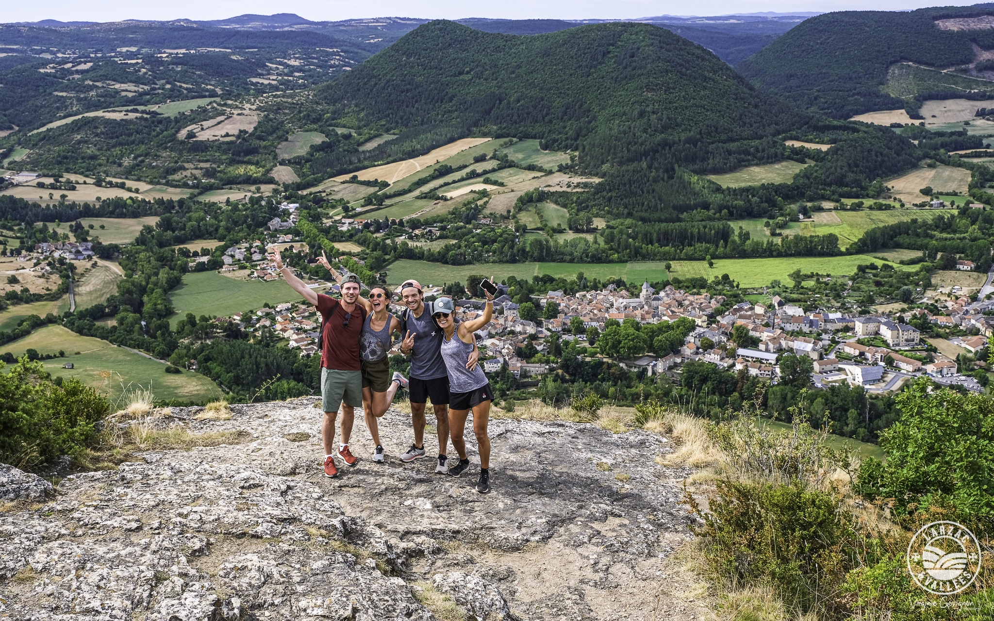 Panorama sur Nant depuis le Roc Nantais