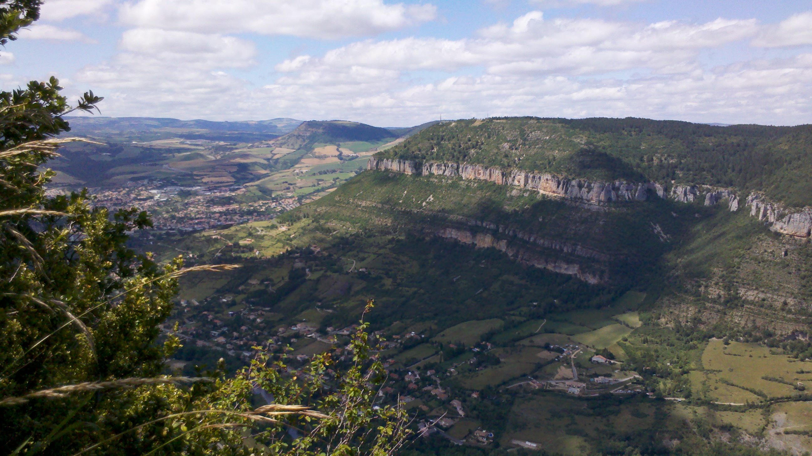 Vue de Millau depuis les corniches