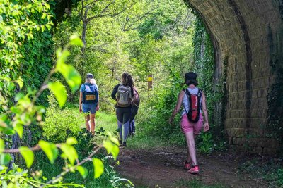 Passage sous l'ancienne voie ferrée, non loin de la Baraque