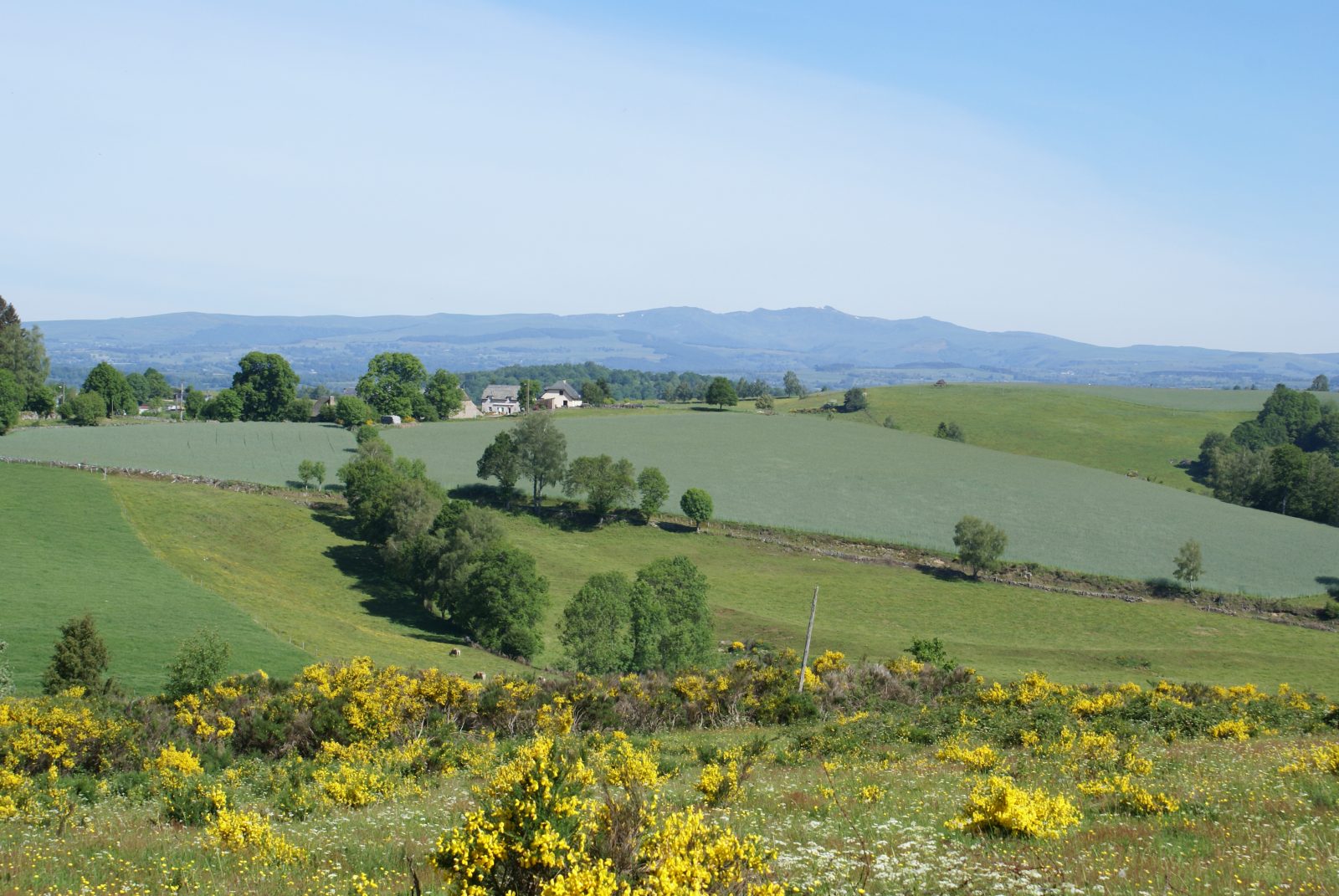Vue sur les contreforts de l'Aubrac