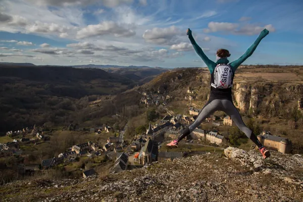 Anne-Lise Rousset sur le parcours Terra Trail de Salles-la-Source