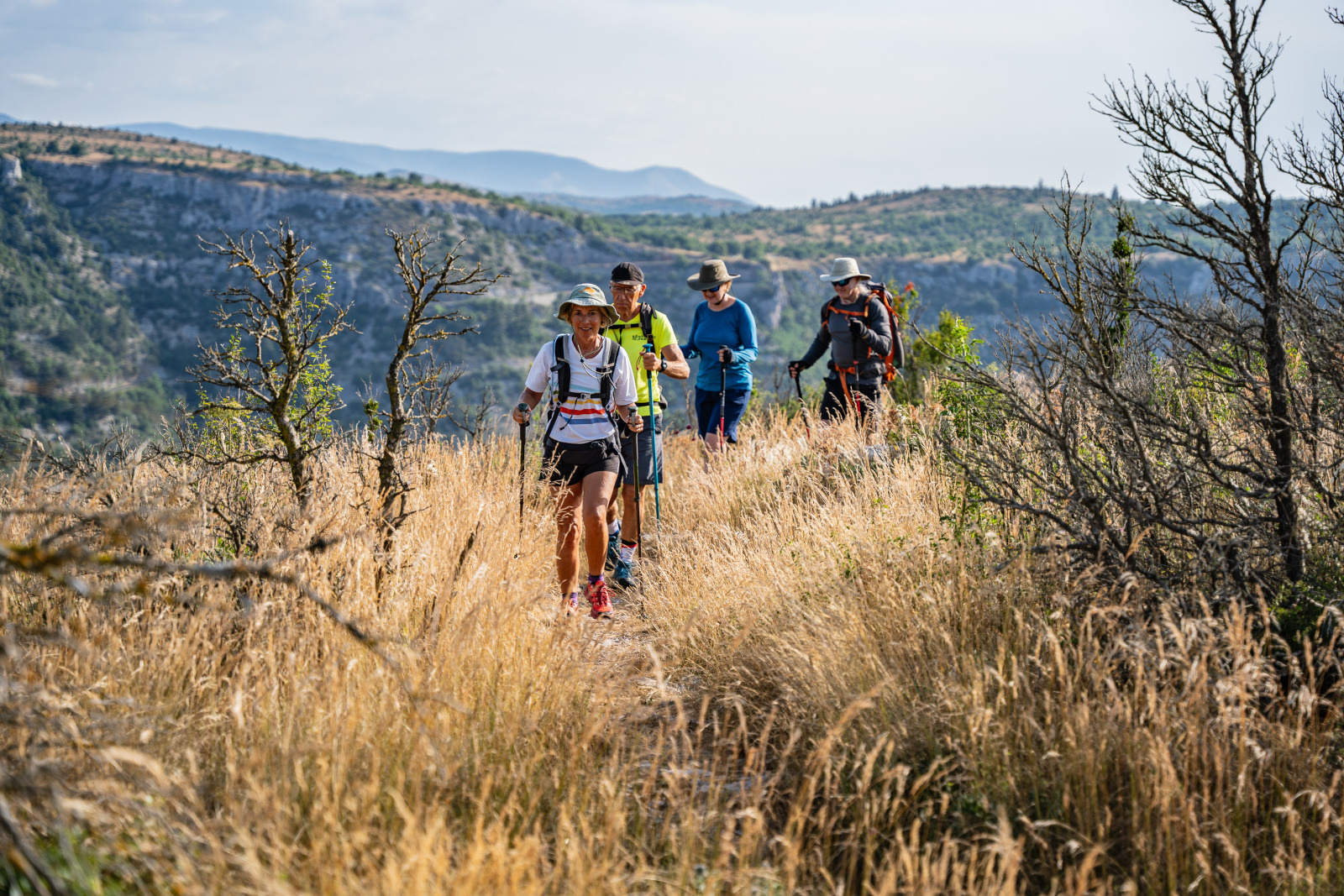 randonneurs sur le causse
