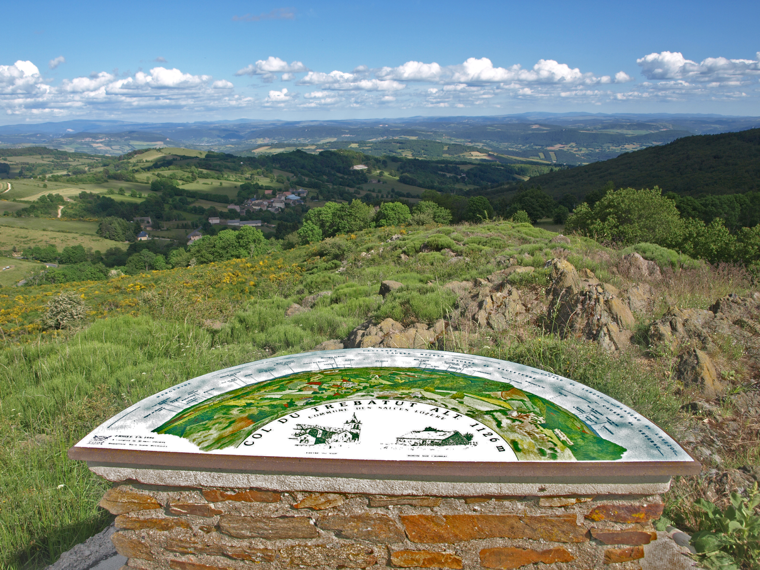 Table d'orientation au Col du Trébatut